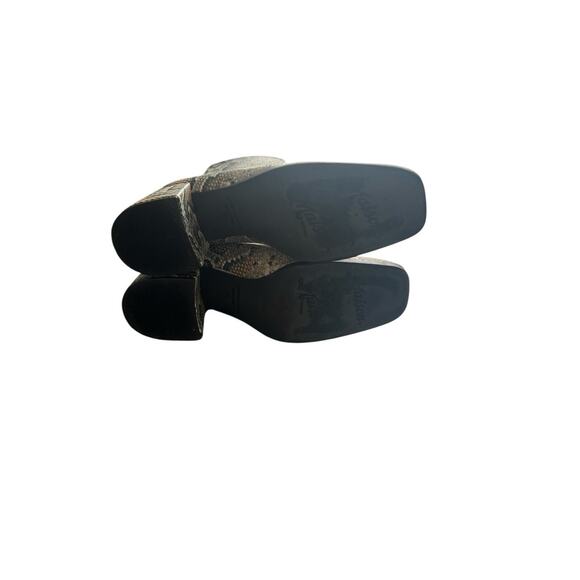 Scotch &Soda Maison Scotch Snake Print Block Heel Boots SZ 10 (Zip Back ) - Picture 6 of 7